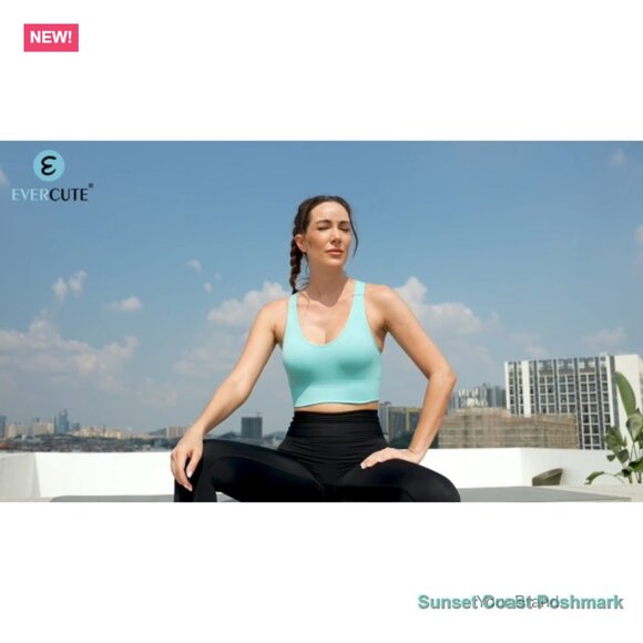 Racerback High Support Sports Bras Adjustable Seamless Padded Workout Bras - Picture 7 of 7